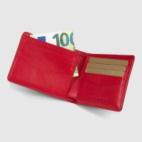 محفظة مطوية (كروكو) - احمر